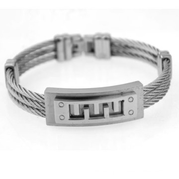 Nouveaux bijoux en argent grand motif mural Bracelet en acier inoxydable Bracelet Bracelettes